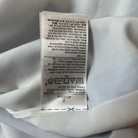 Banana Republic Dress Maxi Long Blue White Floral Spagetti Strap Size 2 Panelled - Picture 9 of 15